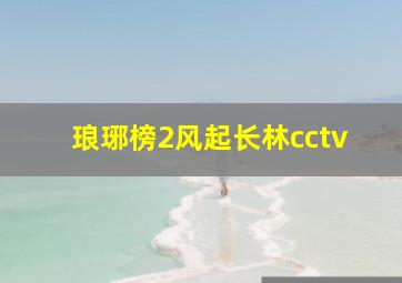 琅琊榜2风起长林cctv