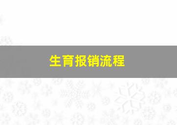 生育报销流程