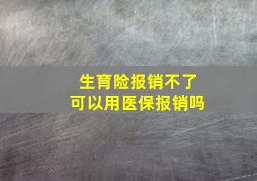 生育险报销不了可以用医保报销吗