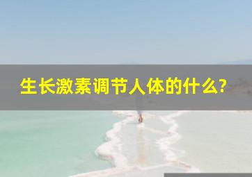 生长激素调节人体的什么?