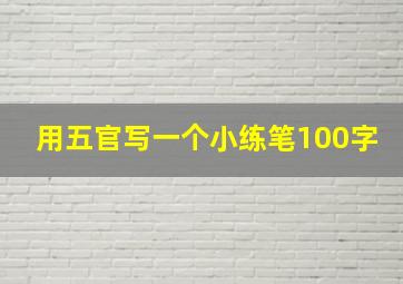 用五官写一个小练笔100字