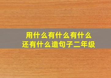 用什么有什么有什么还有什么造句子二年级