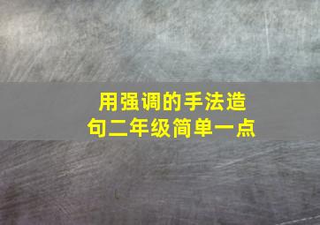 用强调的手法造句二年级简单一点