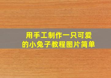 用手工制作一只可爱的小兔子教程图片简单