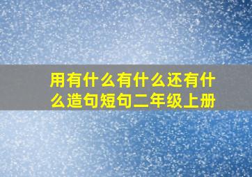 用有什么有什么还有什么造句短句二年级上册