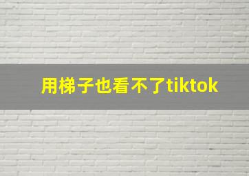 用梯子也看不了tiktok