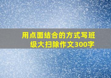 用点面结合的方式写班级大扫除作文300字