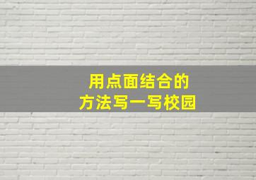 用点面结合的方法写一写校园