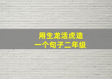 用生龙活虎造一个句子二年级