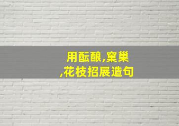 用酝酿,窠巢,花枝招展造句