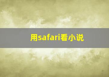 用safari看小说