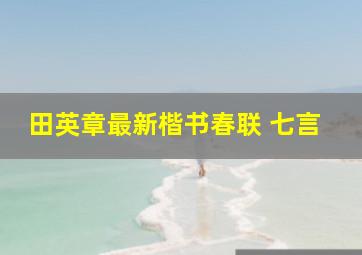 田英章最新楷书春联 七言