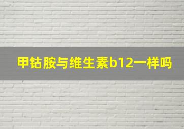 甲钴胺与维生素b12一样吗