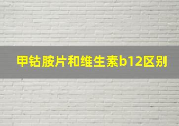 甲钴胺片和维生素b12区别