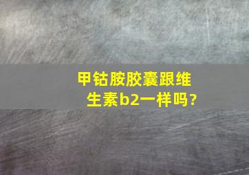 甲钴胺胶囊跟维生素b2一样吗?