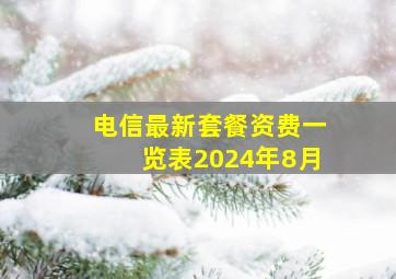 电信最新套餐资费一览表2024年8月