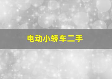 电动小轿车二手