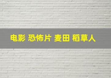 电影 恐怖片 麦田 稻草人