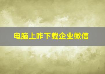 电脑上咋下载企业微信