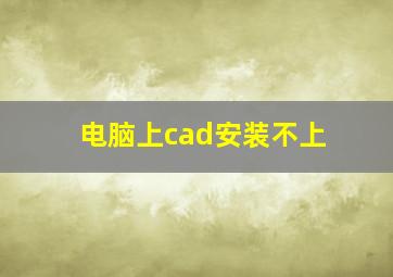 电脑上cad安装不上