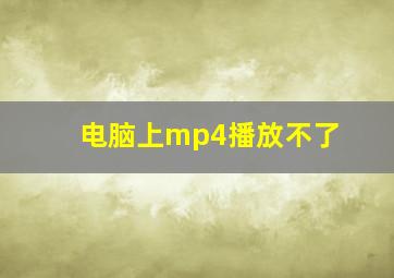 电脑上mp4播放不了