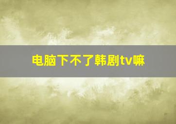 电脑下不了韩剧tv嘛