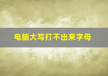 电脑大写打不出来字母