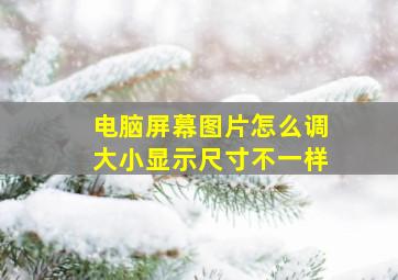 电脑屏幕图片怎么调大小显示尺寸不一样