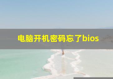 电脑开机密码忘了bios