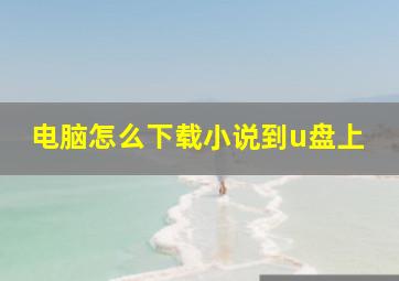 电脑怎么下载小说到u盘上