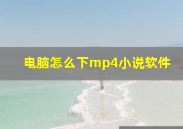 电脑怎么下mp4小说软件