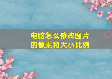 电脑怎么修改图片的像素和大小比例