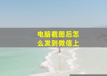 电脑截图后怎么发到微信上