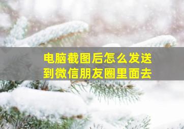 电脑截图后怎么发送到微信朋友圈里面去