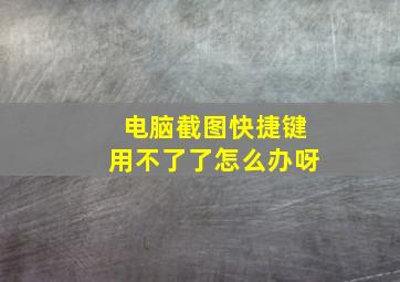 电脑截图快捷键用不了了怎么办呀