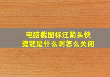 电脑截图标注箭头快捷键是什么啊怎么关闭