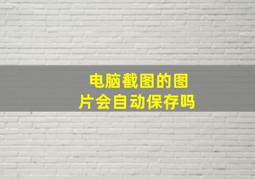 电脑截图的图片会自动保存吗