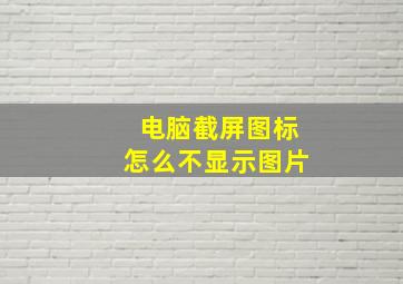 电脑截屏图标怎么不显示图片