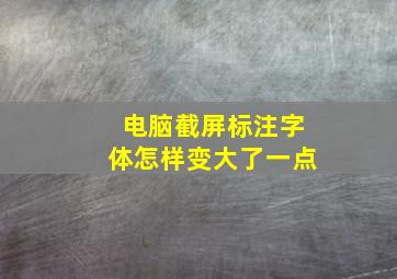 电脑截屏标注字体怎样变大了一点