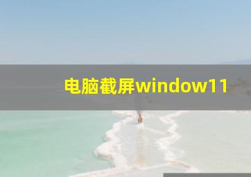 电脑截屏window11