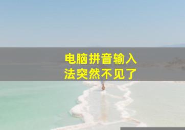 电脑拼音输入法突然不见了