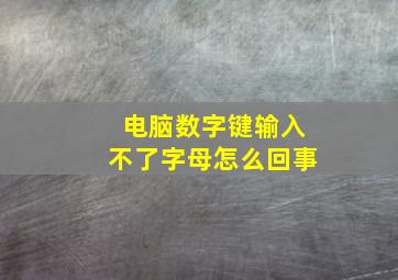 电脑数字键输入不了字母怎么回事