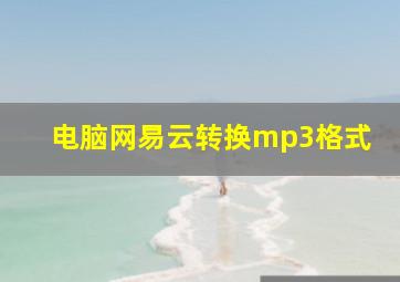 电脑网易云转换mp3格式