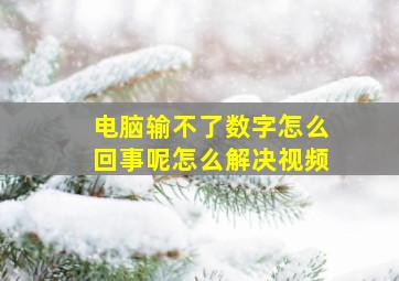 电脑输不了数字怎么回事呢怎么解决视频