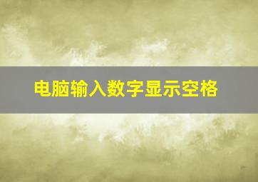 电脑输入数字显示空格