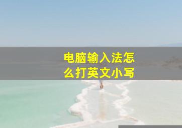 电脑输入法怎么打英文小写