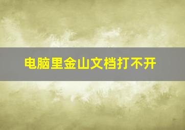 电脑里金山文档打不开