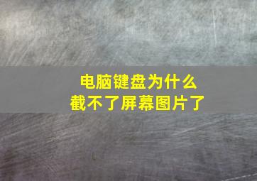 电脑键盘为什么截不了屏幕图片了