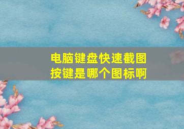 电脑键盘快速截图按键是哪个图标啊