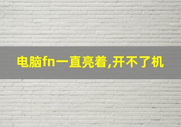 电脑fn一直亮着,开不了机